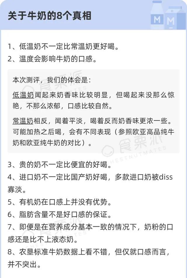 公认最好喝的5款纯牛奶,公认最好喝的5款纯牛奶排名