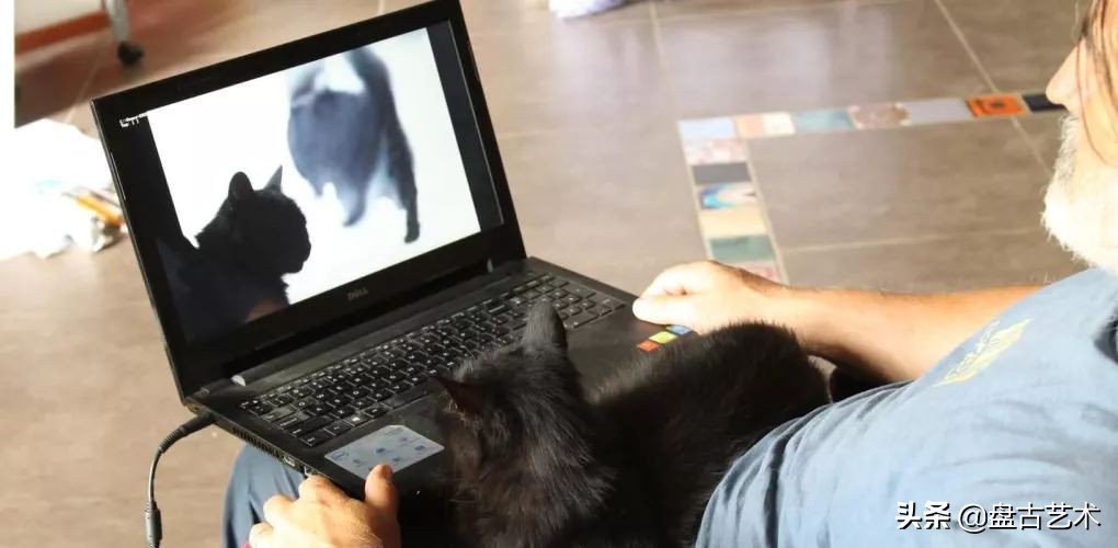 盘古文化艺术国画,盘古在宇宙中开天辟地国画