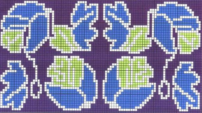 4-6岁儿童花毛衣图案大全,毛衣提花花卉图案图解