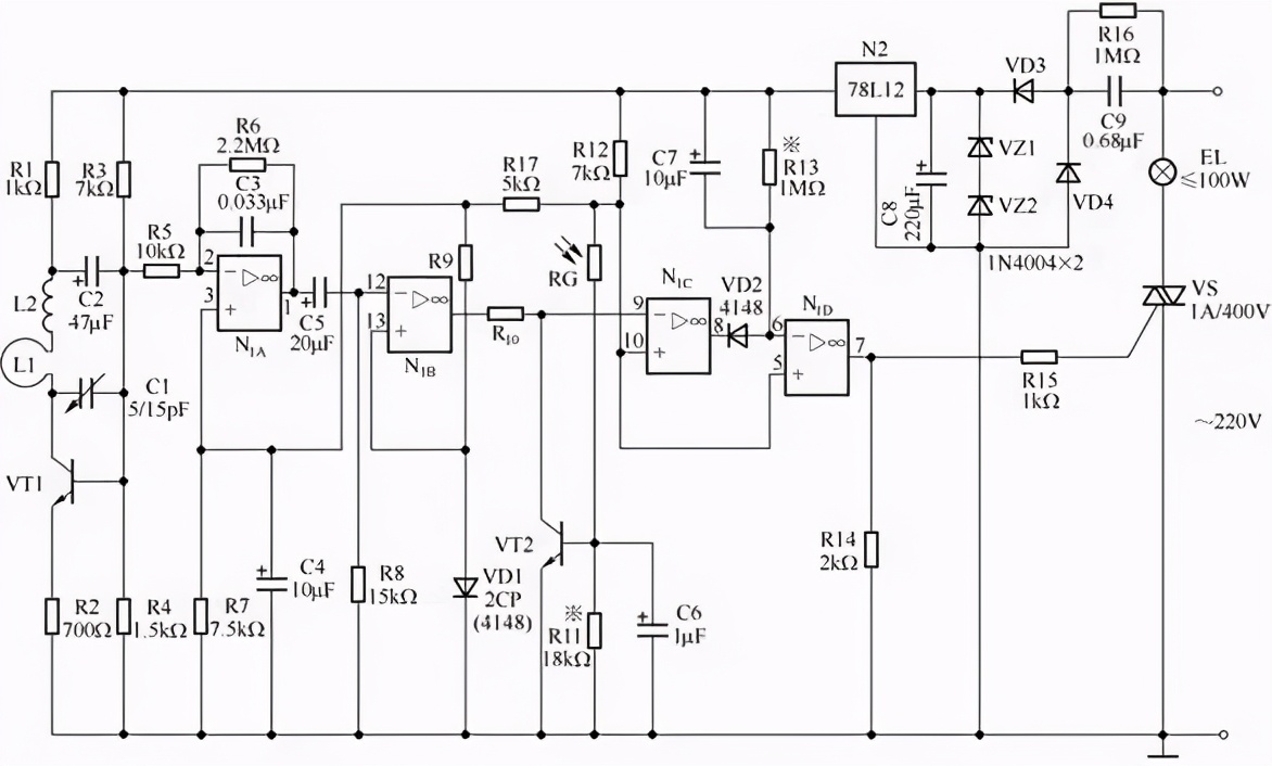 泛光照明控制原理图,线性驱动照明原理图解说明