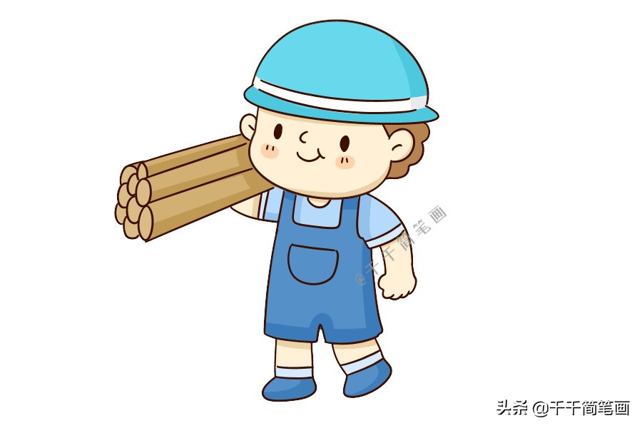 十种职业简笔画人物,100种职业简笔画