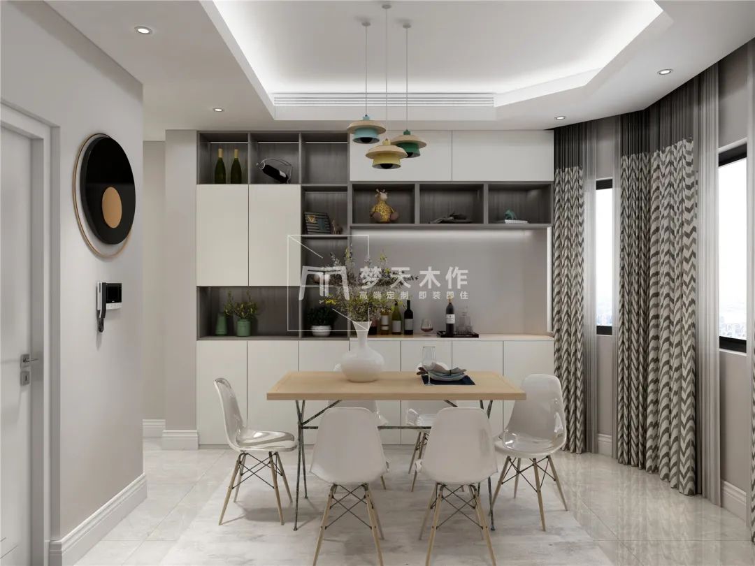 轻奢148平装修效果图,现代轻奢风格小户型黑白灰效果图