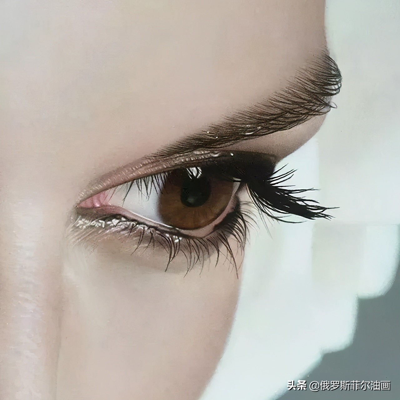 美女画家画美女，怎么看怎么美，看着她的画呼吸都要停滞了