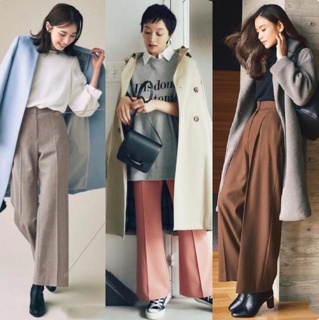 冬季时尚阔腿女裤洋气有气质,靴子阔腿裤女款爆款