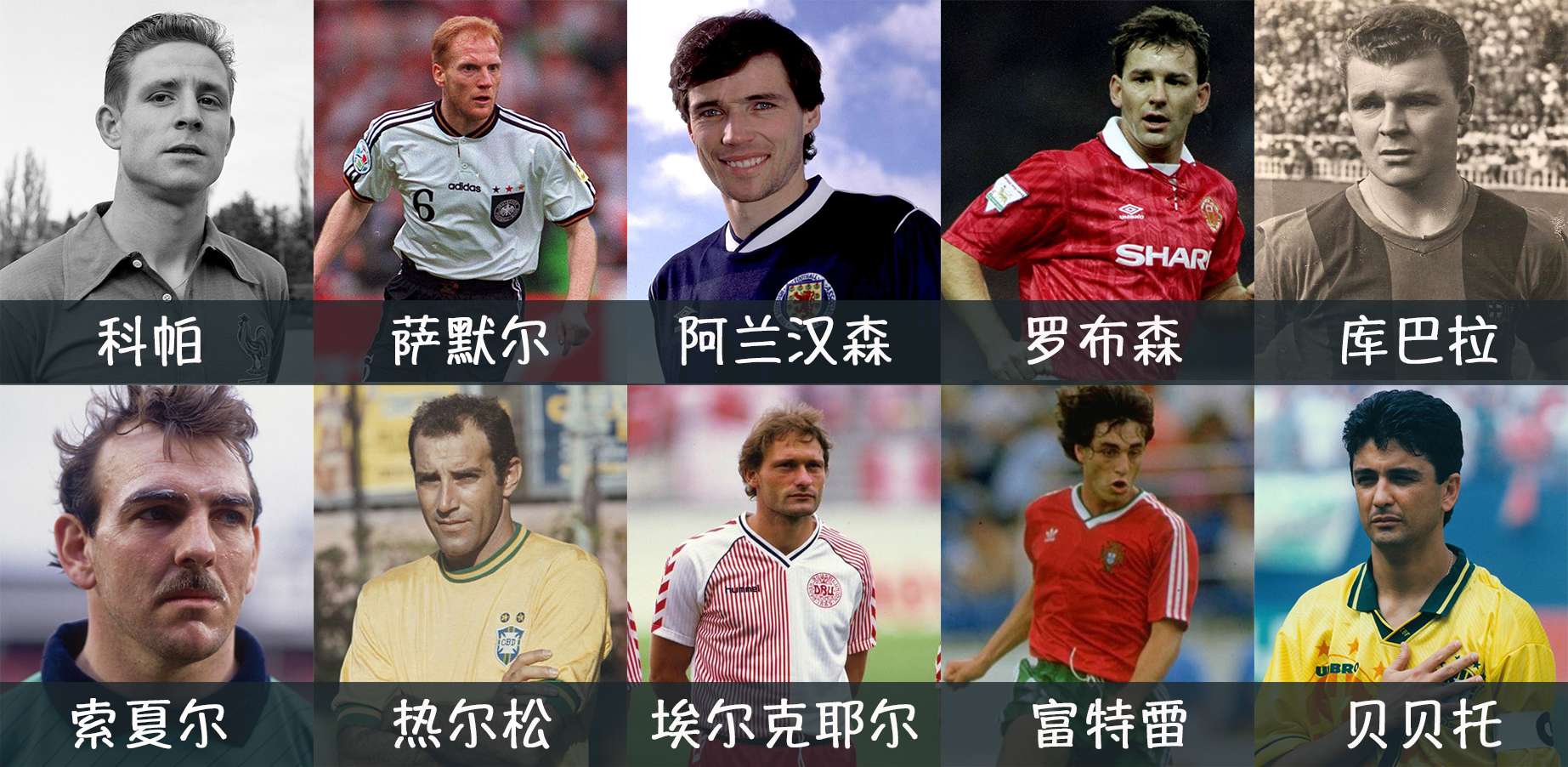 20世纪最伟大的足球明星的资料,足坛20世纪最伟大的10人