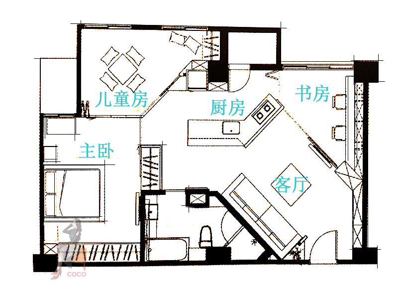 室内户型优化破解思路,户型缺角怎样破解