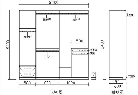 定制衣柜上下封板的尺寸多少,定制衣柜的尺寸一般是多少