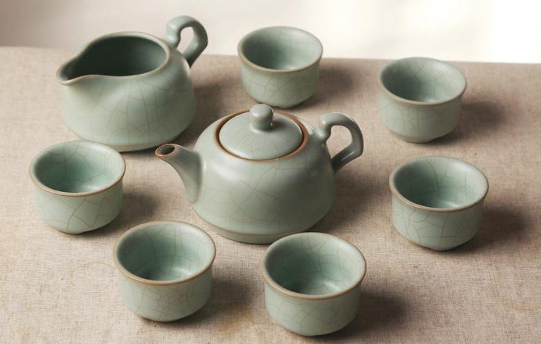 晓芳汝窑茶具,汝窑茶具直播