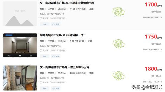 合肥房价每个区是多少,合肥出租房价格是多少钱一个月