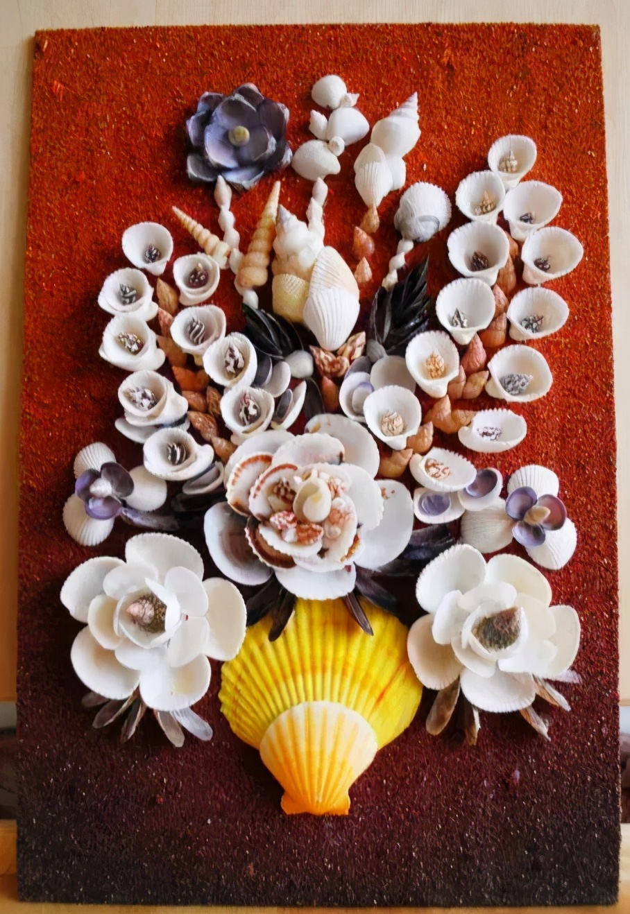 海边捡的贝壳可以做什么手工,贝壳创意手工种花