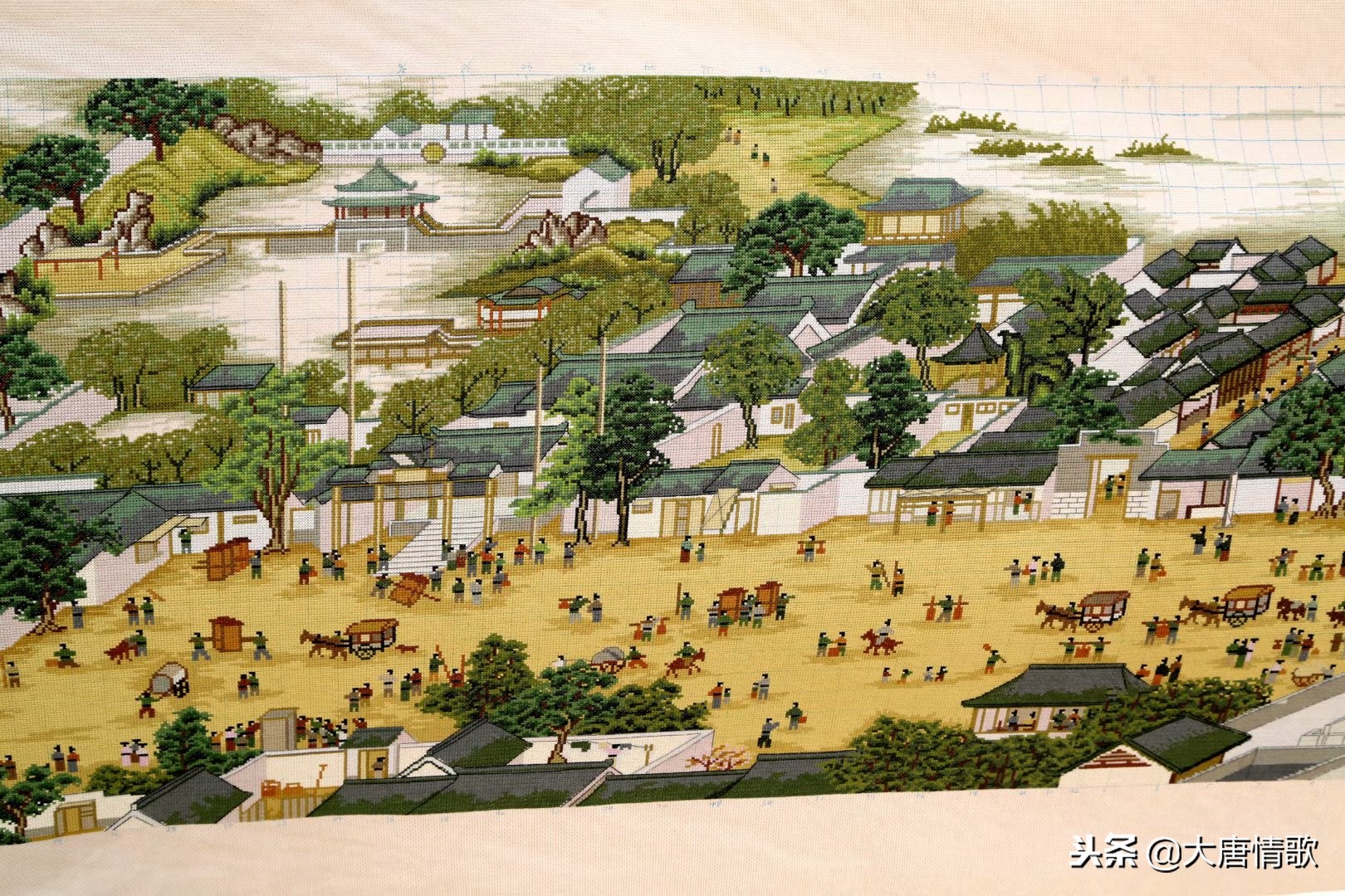 十字绣清明上河图完整照片,清明上河图十字绣真实视频