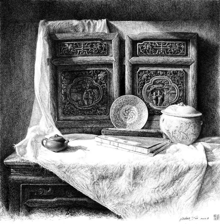 新一代中国钢笔画领军人物,极品五大钢笔画简直美爆