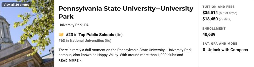 2021年美国康涅狄格大学排名,2023年usnews全美公立大学排名