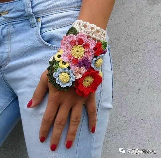 最新手套编织图冬,一线织到底的手套教程