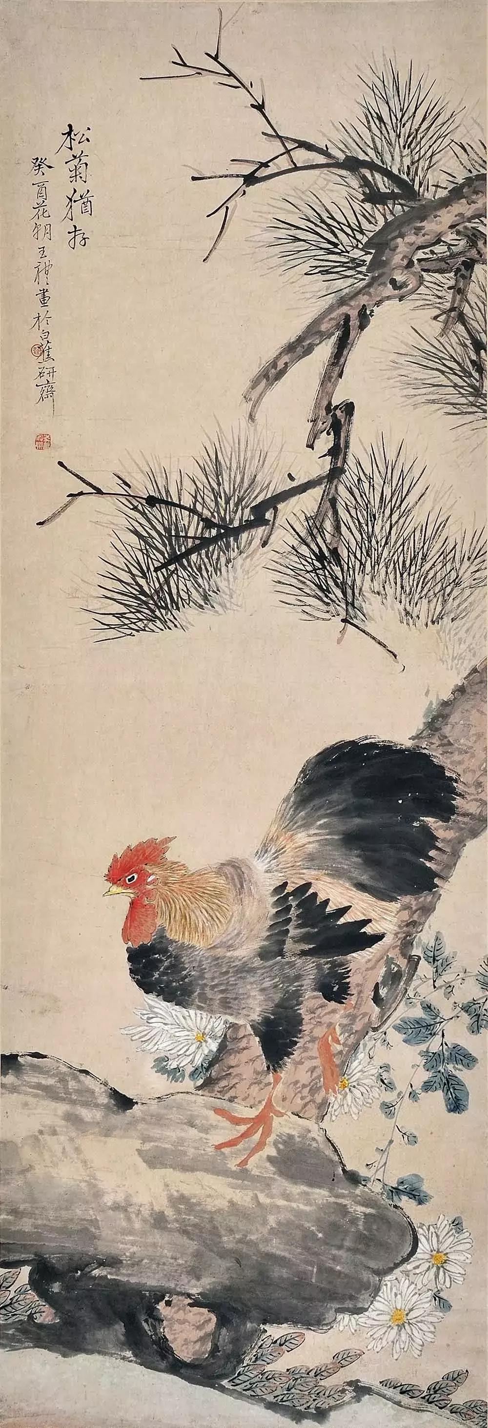 潘天寿100幅花鸟画欣赏,潘天寿花鸟画简史