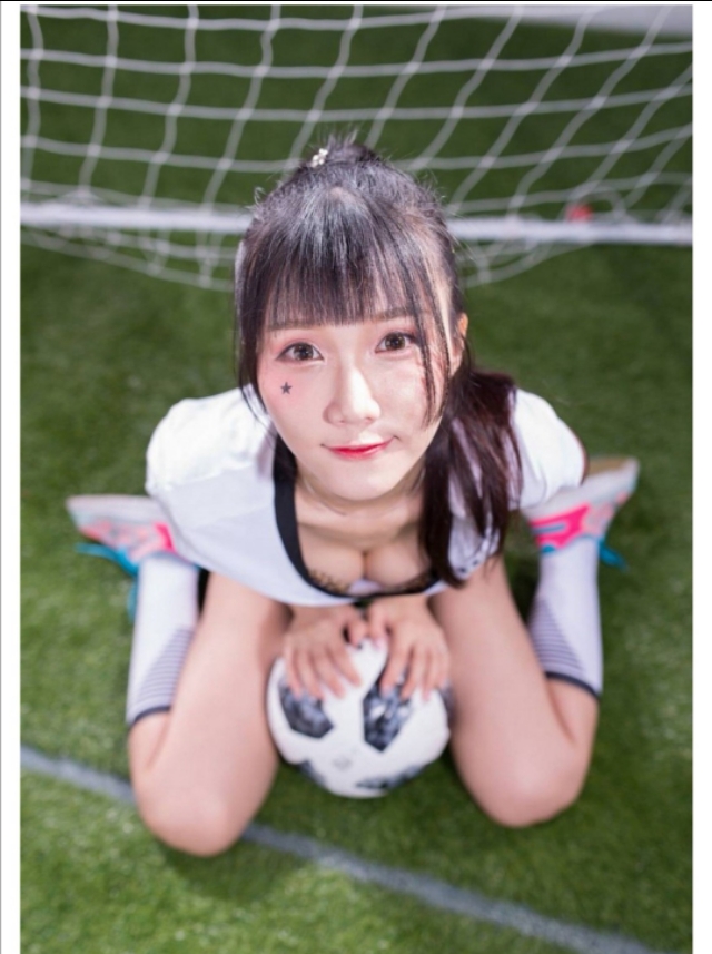 足球宝贝彩妆艺术图片大全,足球宝贝小姐姐