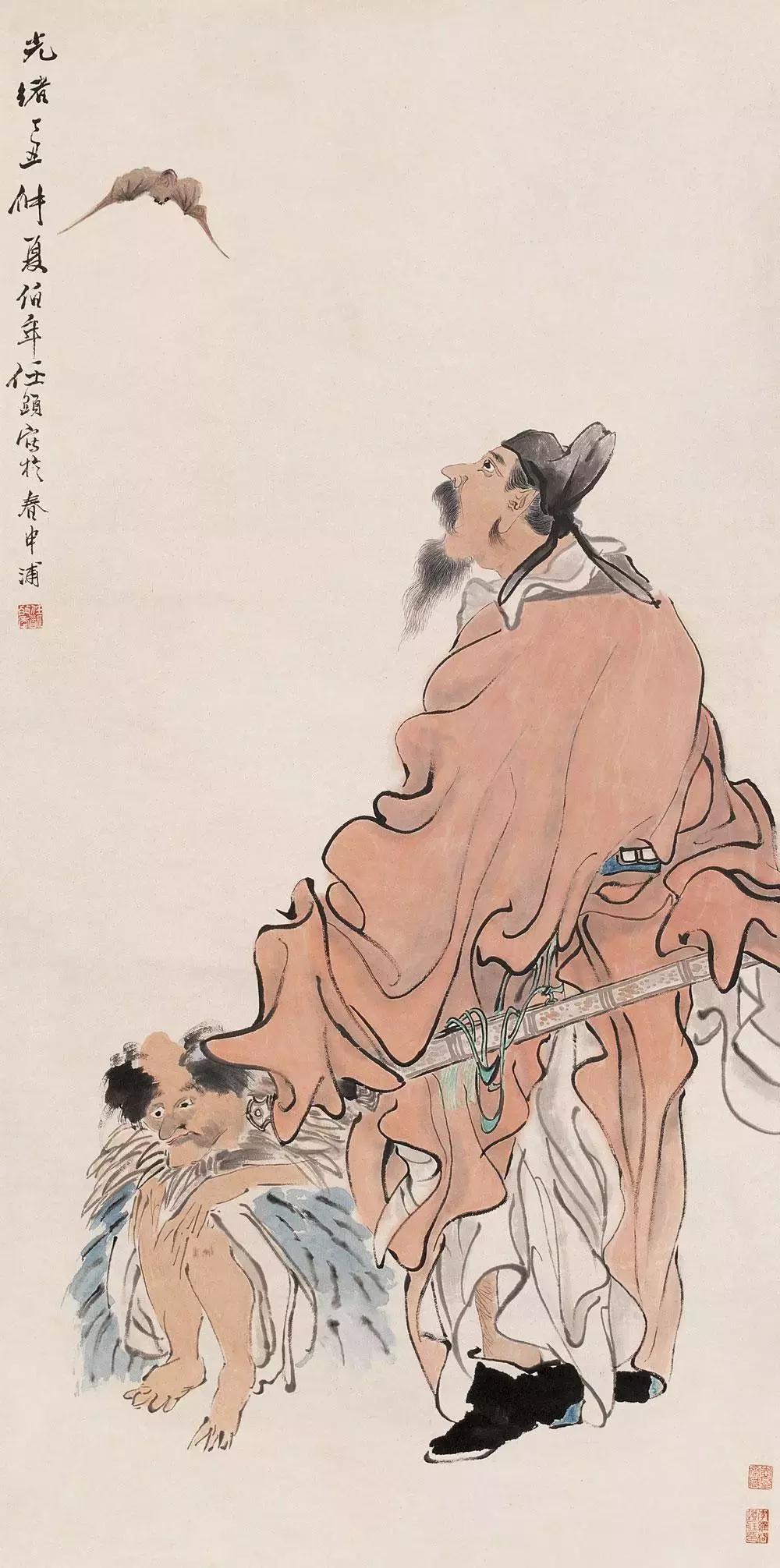 任伯年人物写意画 (任伯年人物白描图)