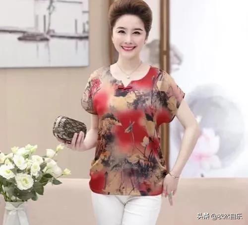 中老年妈妈装遮肚显瘦休闲服,小个子中年女装妈妈款夏装遮肚子