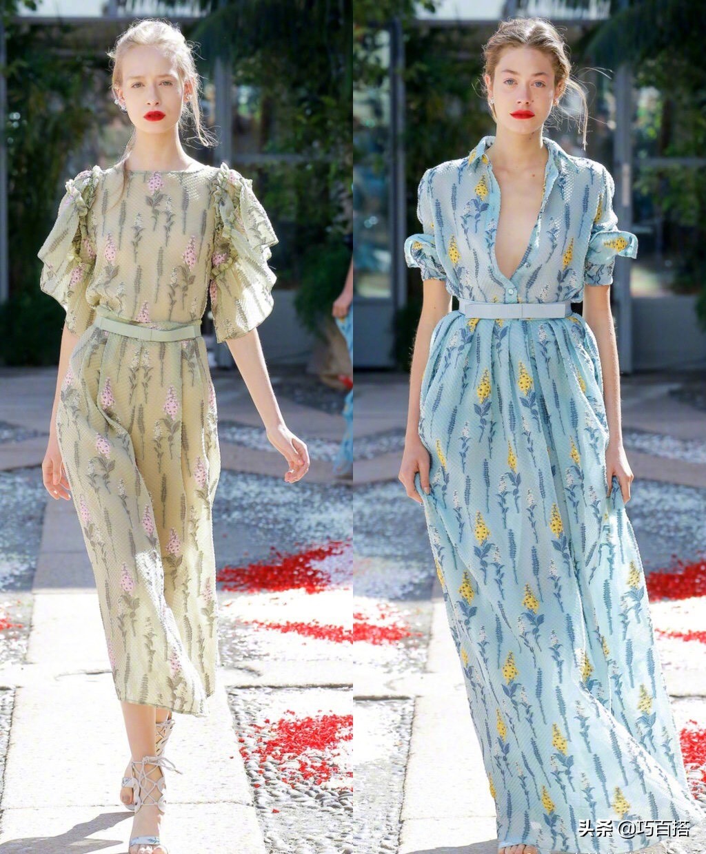 时尚优雅碎花裙,碎花裙这样穿气质又温柔