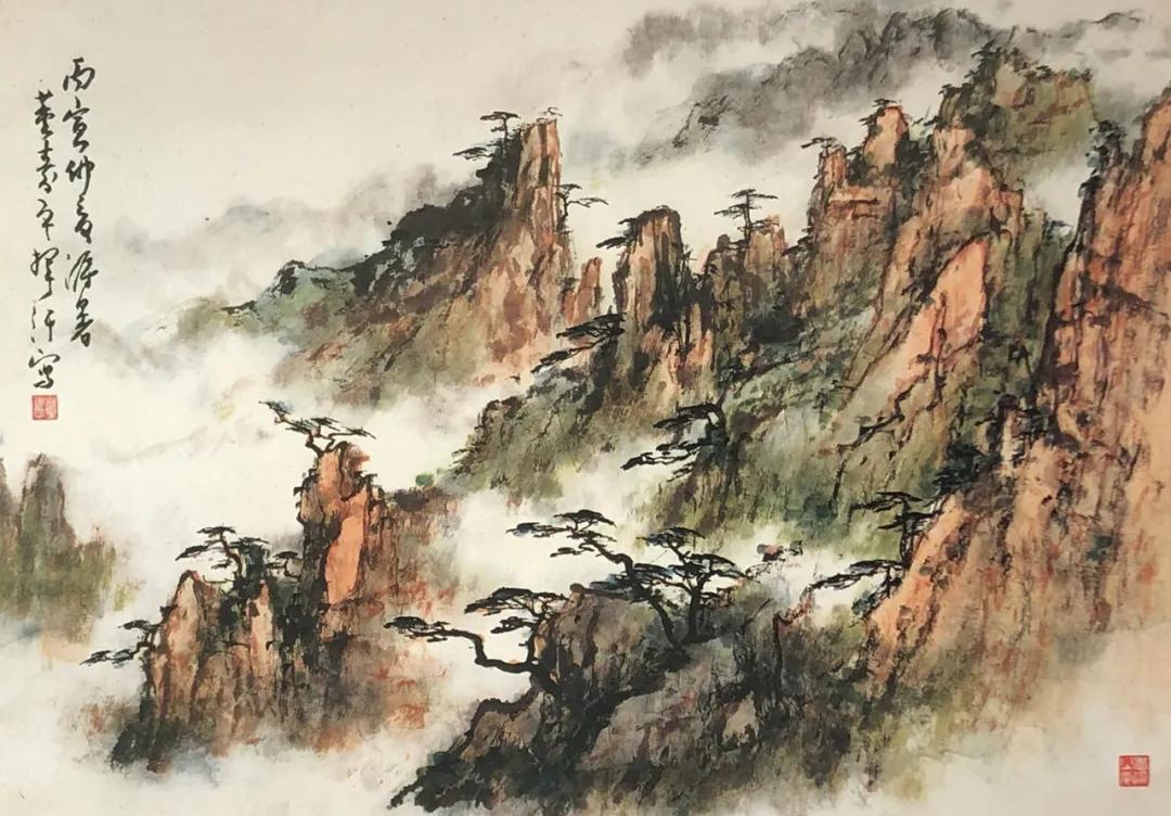 中国著名书画家董寿平作品,名家董寿平作品