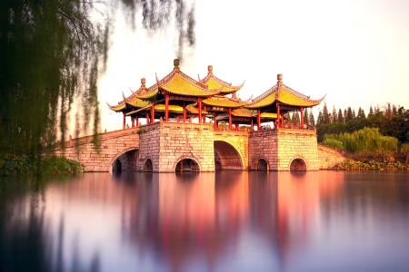 格律诗原创七绝新韵,七律游扬州瘦西湖新韵注解