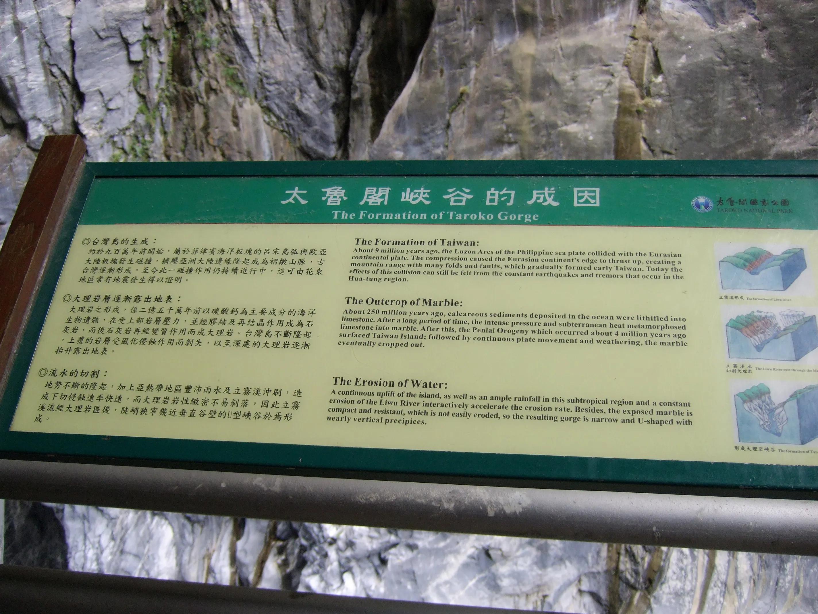 台湾太鲁阁公园,台湾太鲁阁峡谷风景区攻略