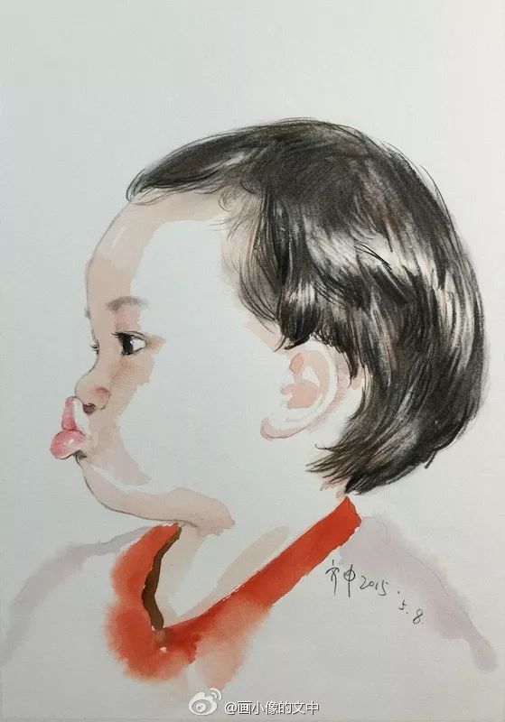 比起打印画，美院毕业的他，笔下这种彩铅水彩画才好看哭了~