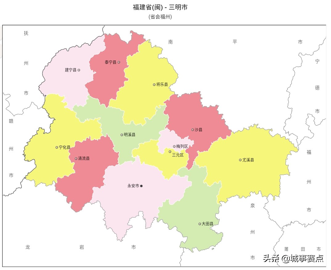 福建省地图行政区划,福建省各市县行政地图一览表