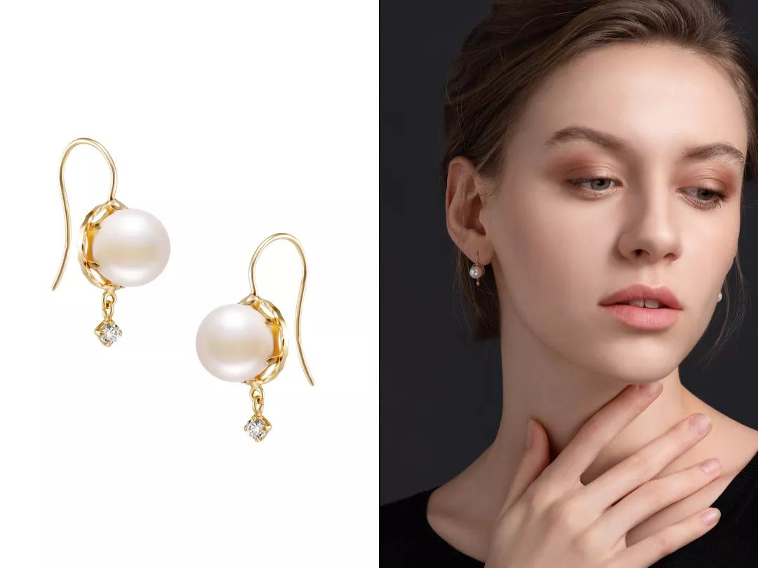 金色珍珠和啥搭配显高级感,极简风配珍珠项链