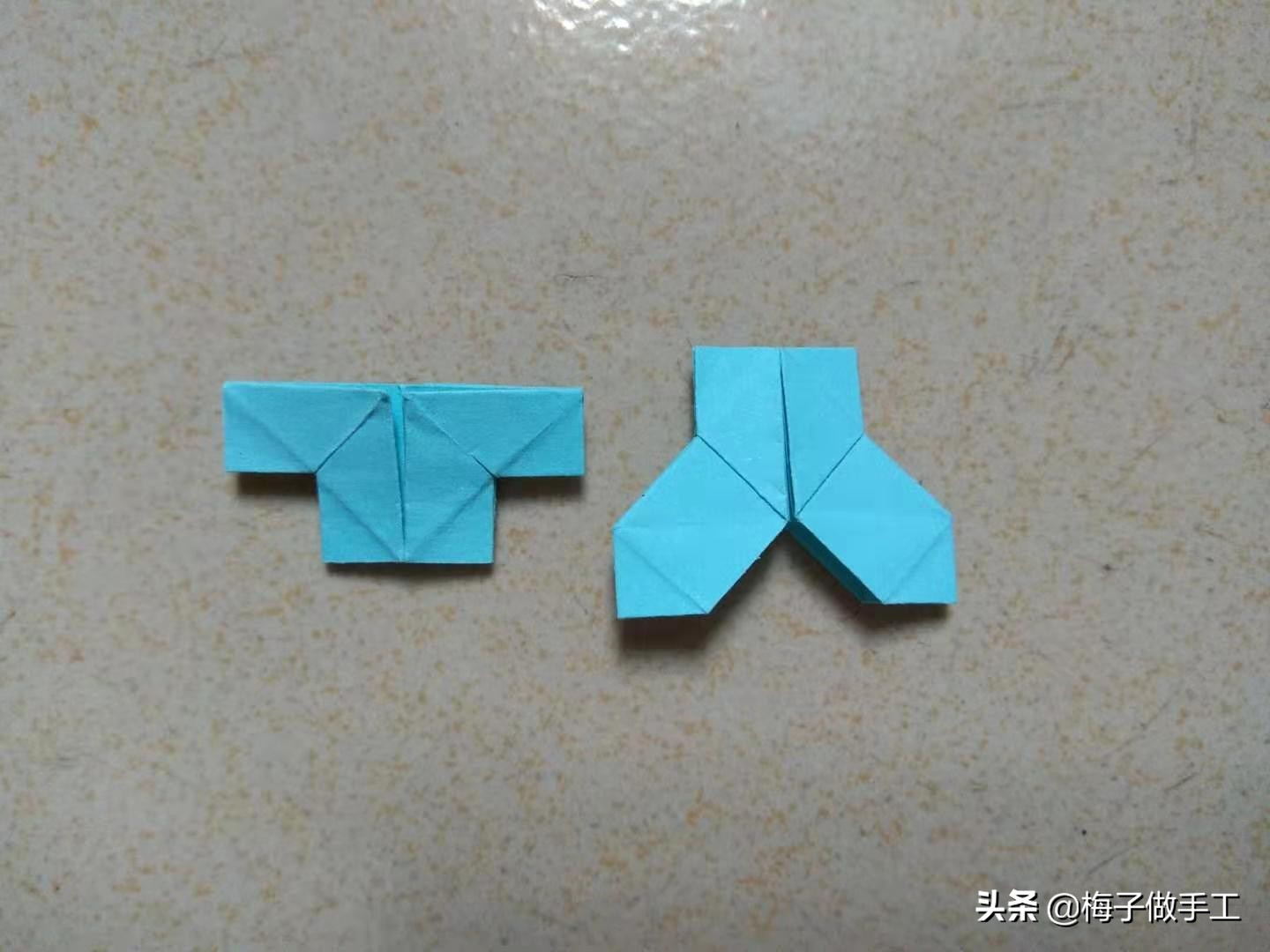 手工折纸衣服裤子美丽公主裙子,手工折纸上衣和裤子又简单又漂亮