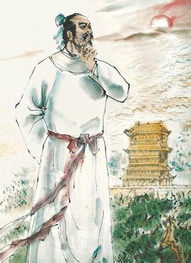 王之涣五绝登鹳雀楼动画,王之涣登鹳雀楼五绝之首怎么来的