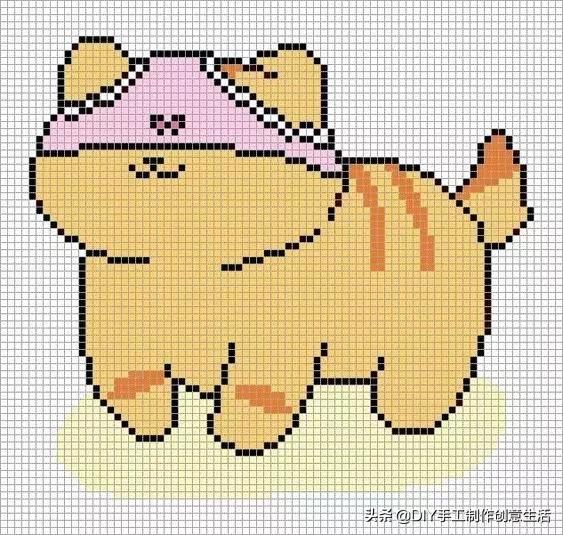 各种小猫的钩织教程,小猫身体和腿的钩织教程