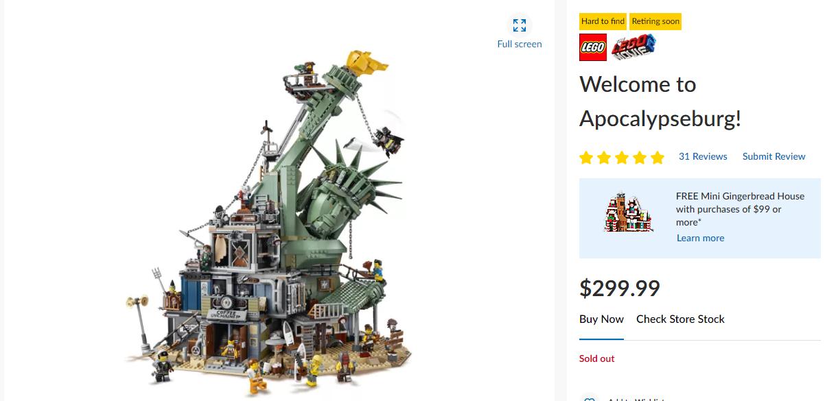 1984年到1997年的乐高绝版套装,乐高霍格沃茨城堡71043会绝版吗