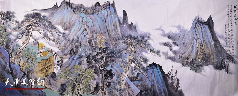 天津市青年山水画家闫勇,天津画家闫勇作品