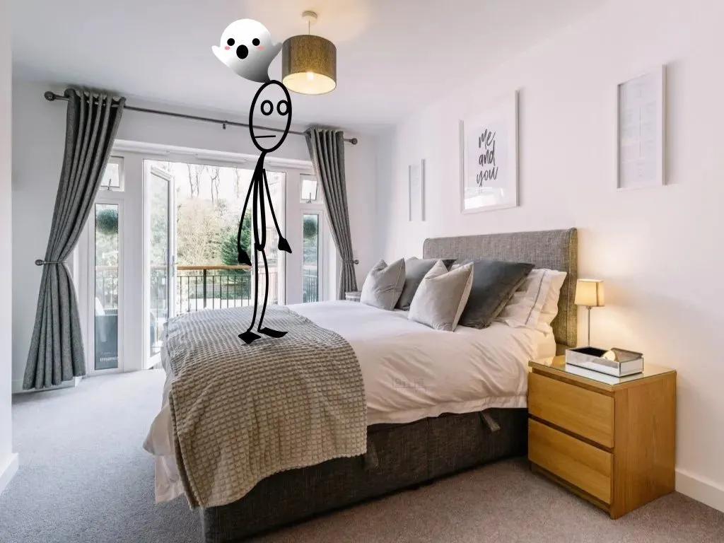 家里吊灯卧室灯客厅灯,老婆在卧室装声控灯