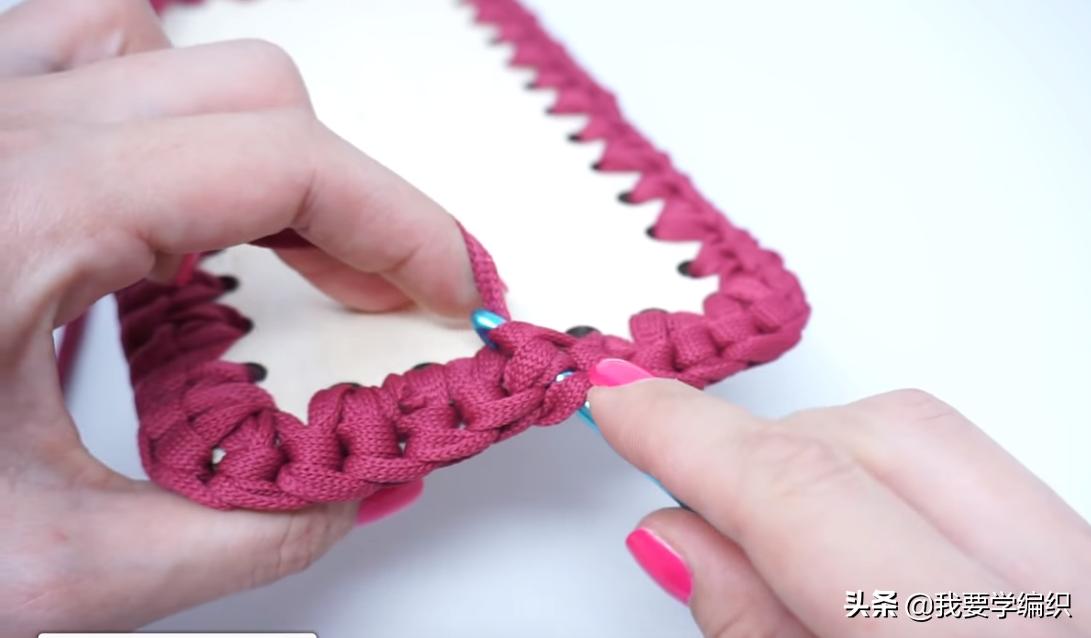 简单大方钩编单肩包图解,简单勾织小包包方法