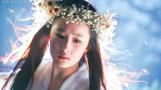 惊艳众人的小龙女,人间至美古诗词图片