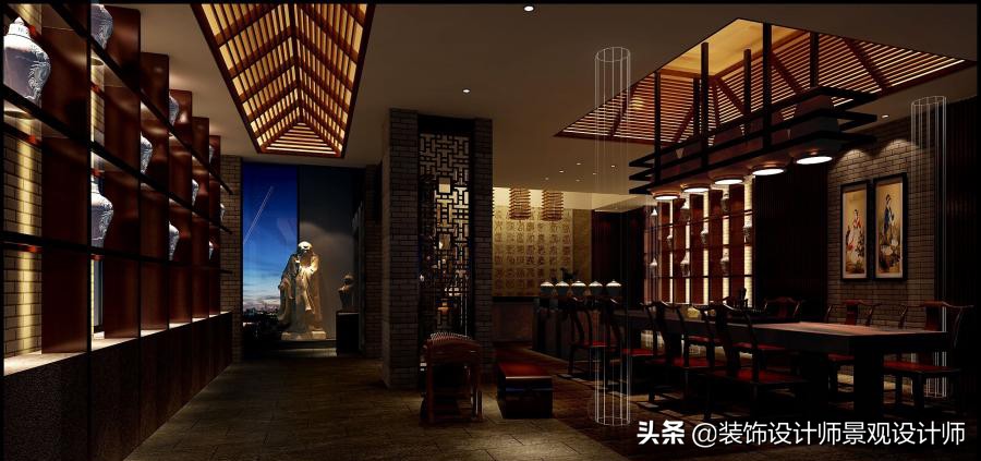 50平米禅意中医养生馆设计图,中医养生理疗会所设计