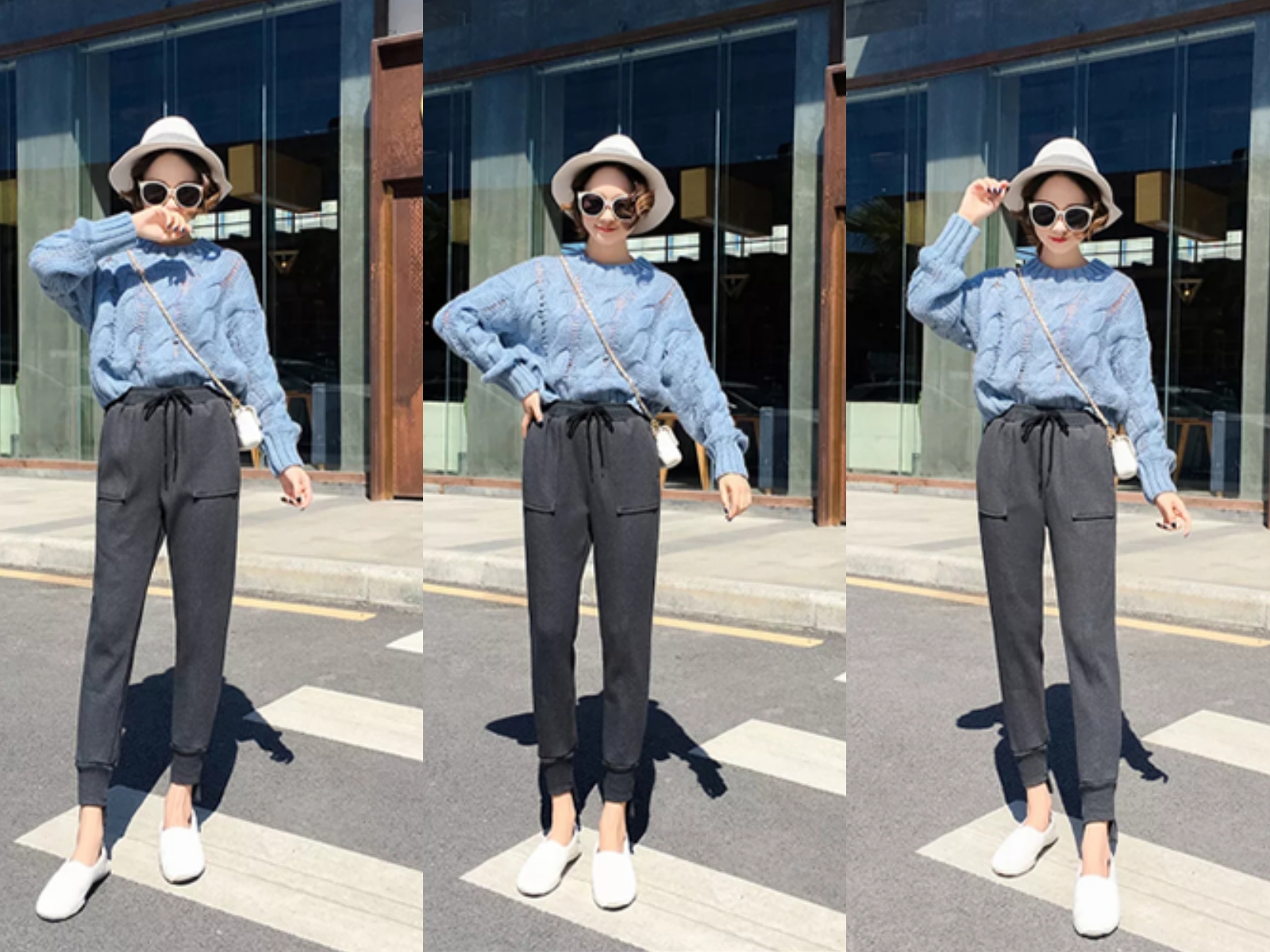 今年最火的休闲裤搭配老爹鞋,2019流行格子裤套装搭配什么上衣