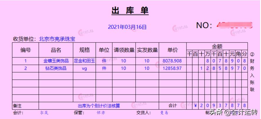 珠宝首饰零售行业的账务处理,珠宝首饰行业会计账务处理流程