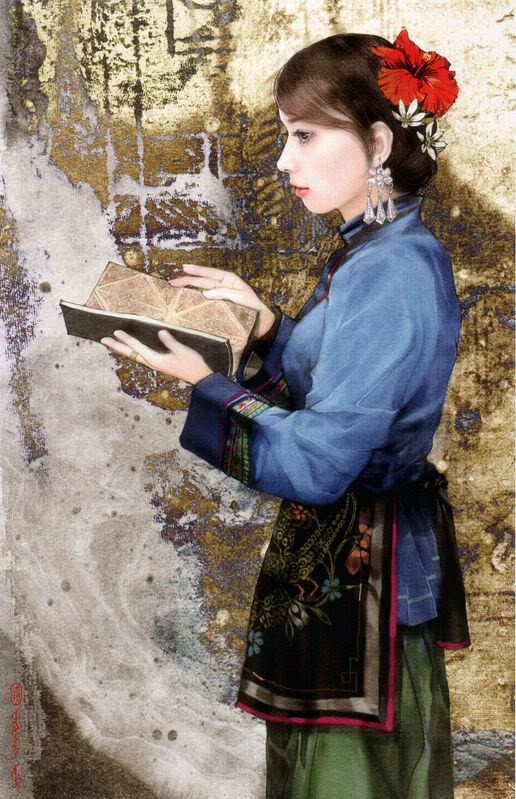 56个民族人物画,56个民族各具风韵白描人物画