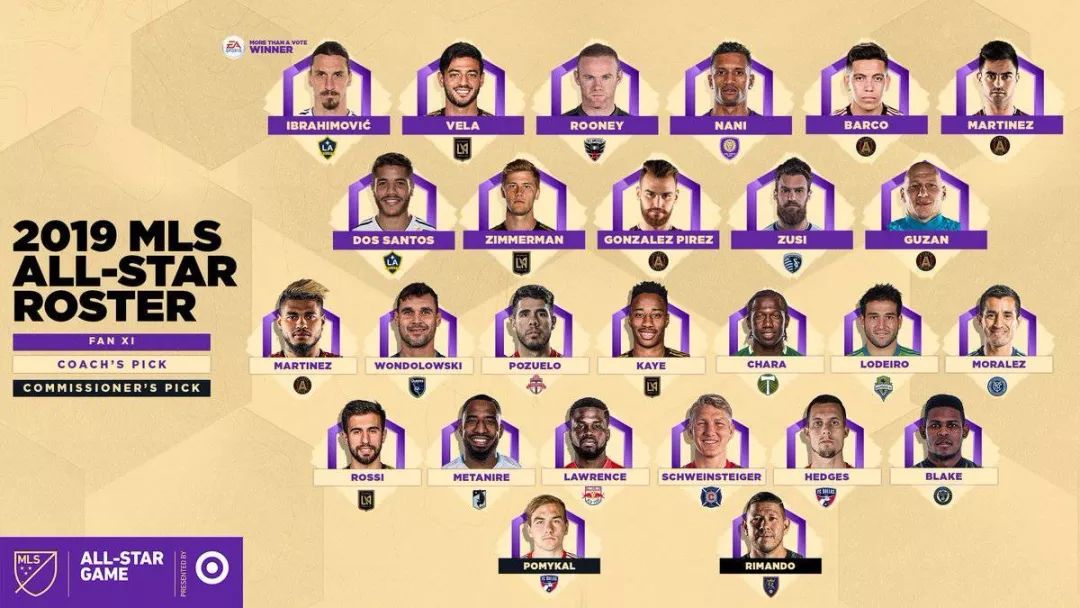 美职联明星队伊布,鲁尼加盟美职联