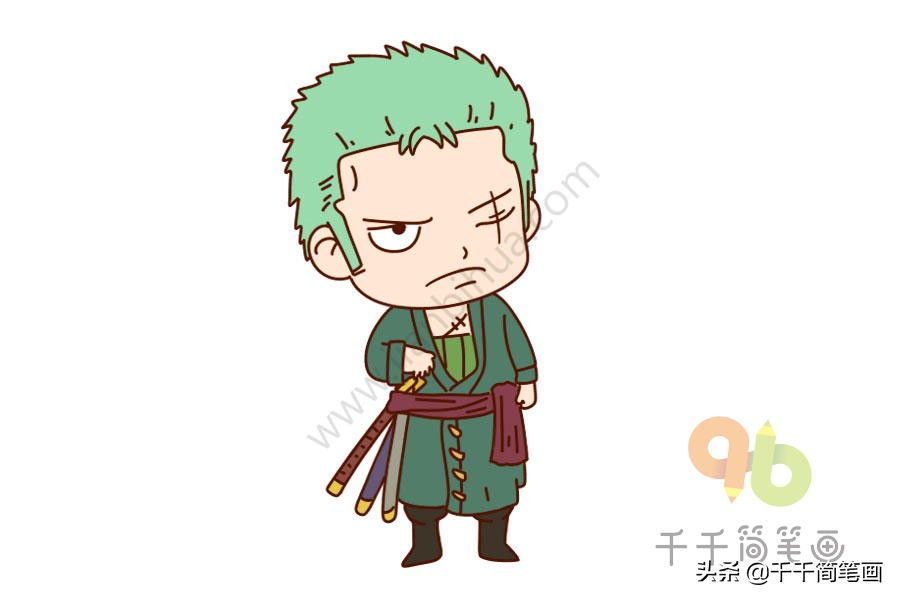 如何画海贼王全员图,手残党也可以学会的画人