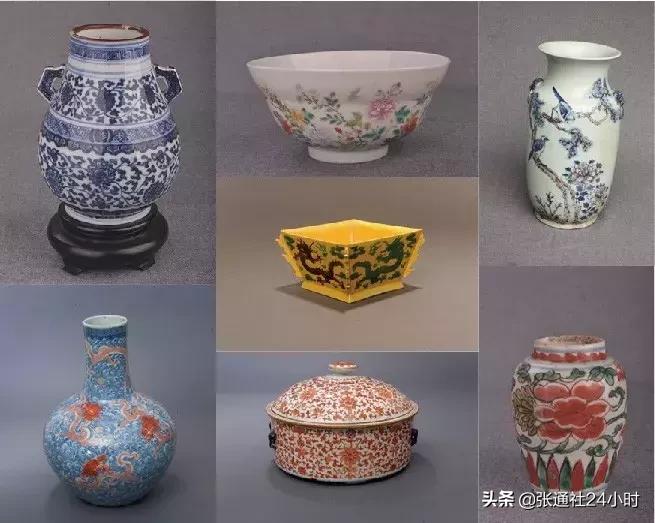 博物馆藏清代斗彩瓷,博物馆藏墨彩瓷
