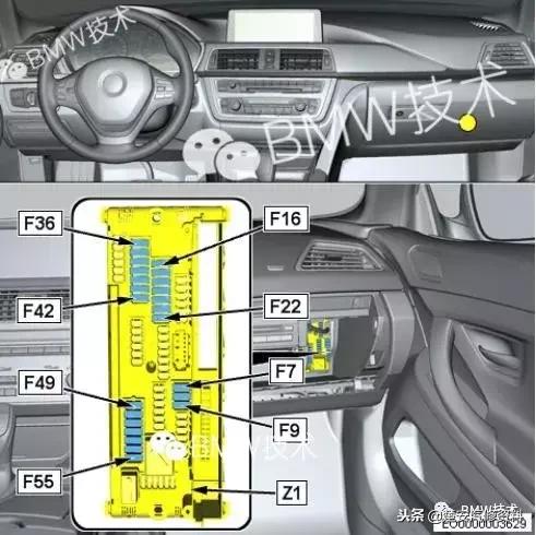 宝马点烟器保险丝标志图,宝马525li点烟器保险丝位置