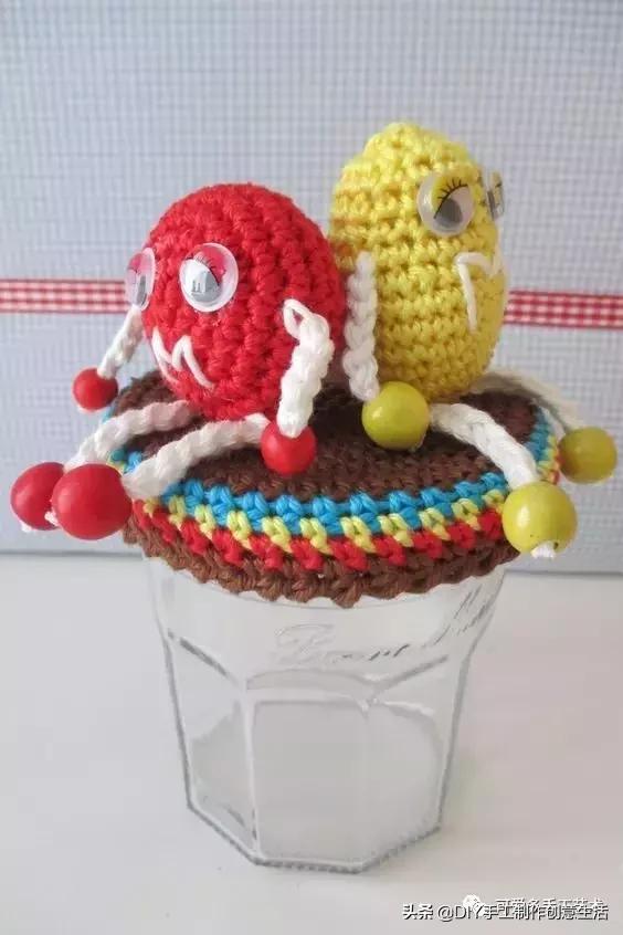 旧瓶子改花瓶套的钩法,旧玻璃瓶编织教程