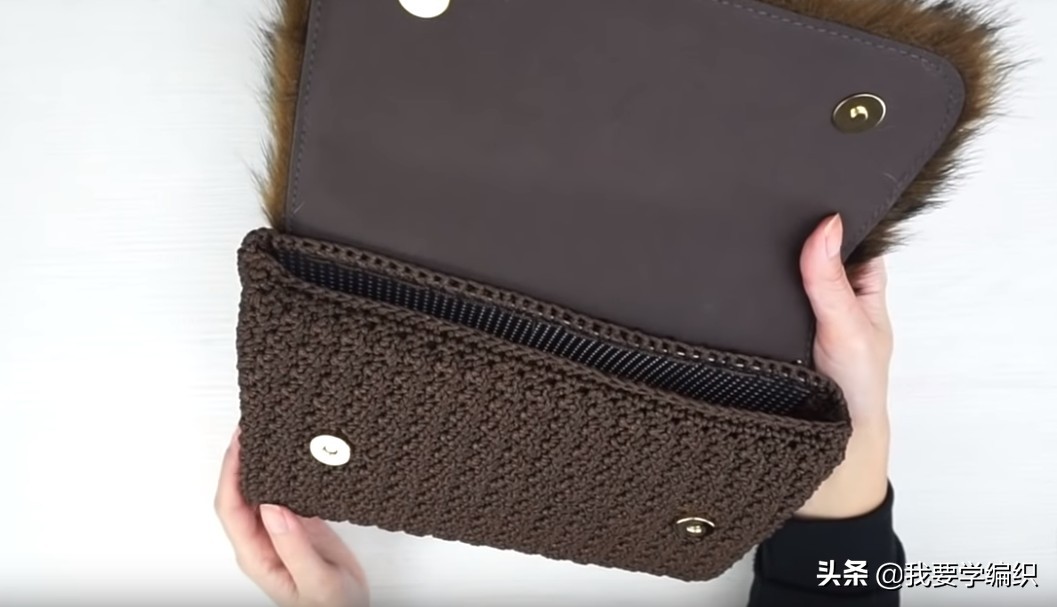 朋友说它比买的包更好看，高级感十足的环保皮草包，自己钩一个吧