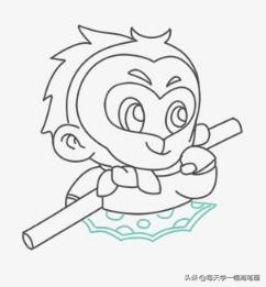 简笔画齐天大圣孙悟空帅气版,齐天大圣孙悟空简笔画教学