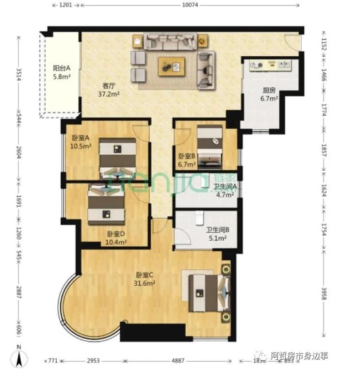 新旧交织的城市界面,富基广场