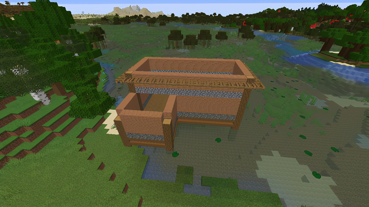 我的世界石头屋子教程,我的世界用圆石和木头造出豪宅